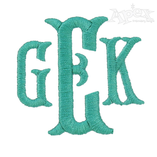 Fish Tail Bold Embroidery Font