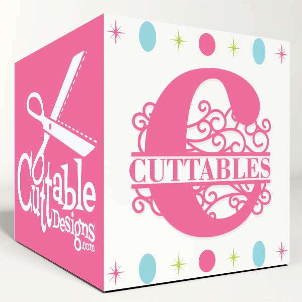 Swirls Split Cuttable Font