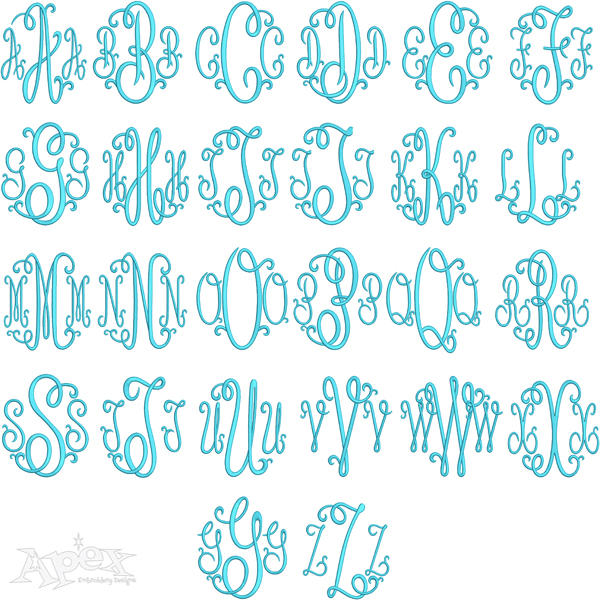 Suzanne Curlz Embroidery Font