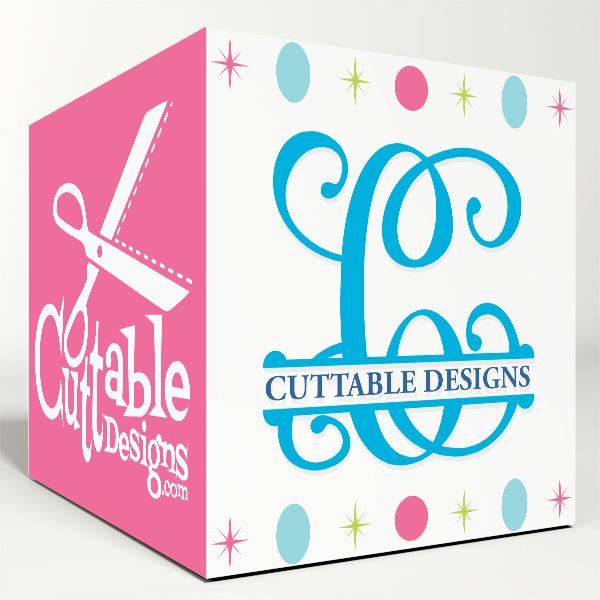 Interlocking Vine Split Monogram Svg Cuttable Font