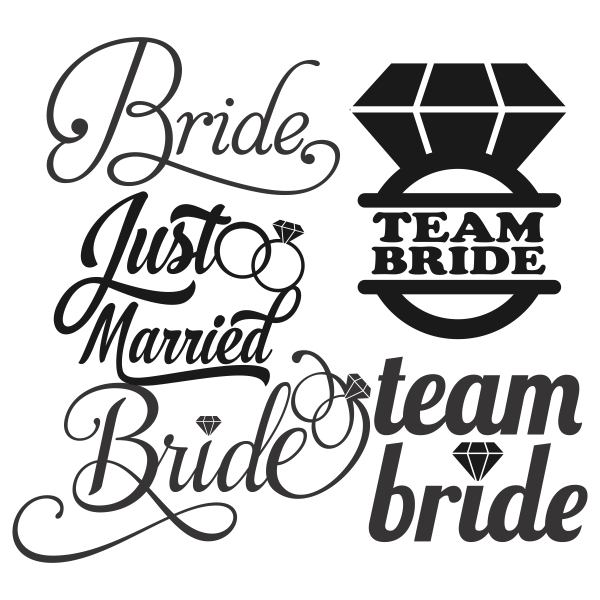 Team Bride Wedding Cuttable Designs