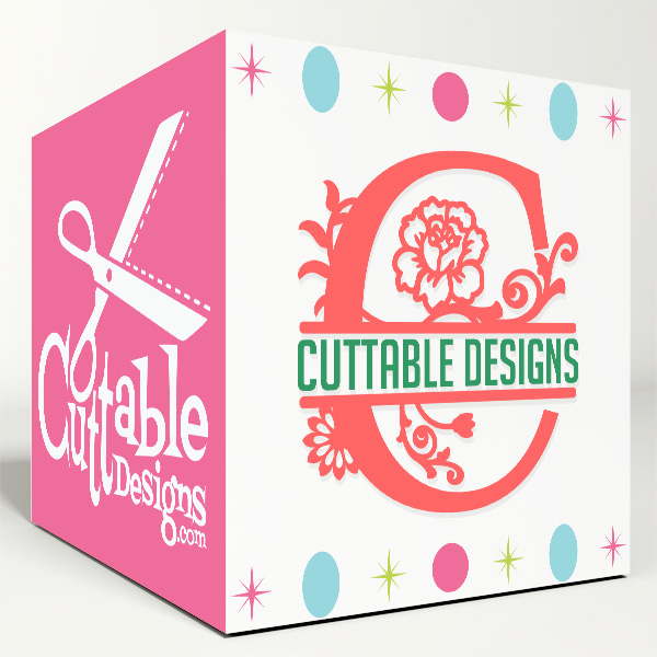 Flower Flora Split Font Cuttable Font