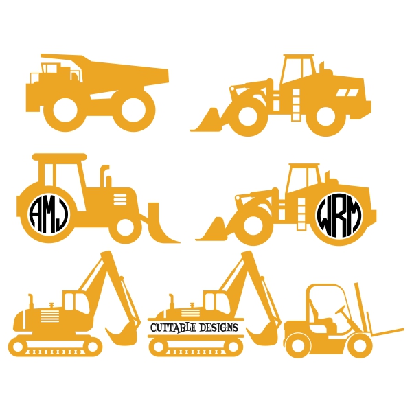 Trucks Monogram Svg Cuttable Designs