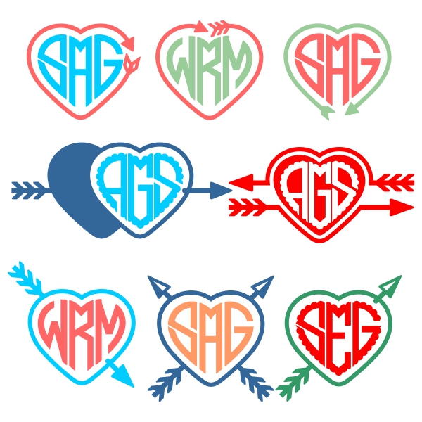 Arrow Hearts Svg Cuttable Designs