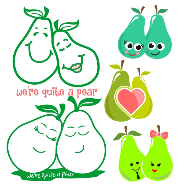Valentine's Day Cuttable Design We are quite the pear
