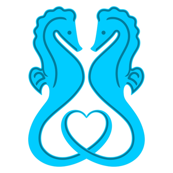 Seahorse Heart Svg Cuttable Designs