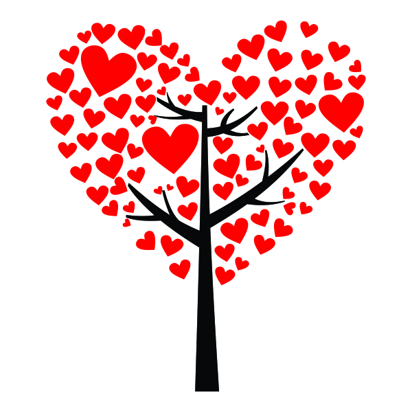 Tree Heart Love Svg Cuttable Designs