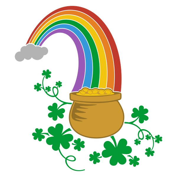 Rainbow Pot of Gold SVG Cuttable Designs