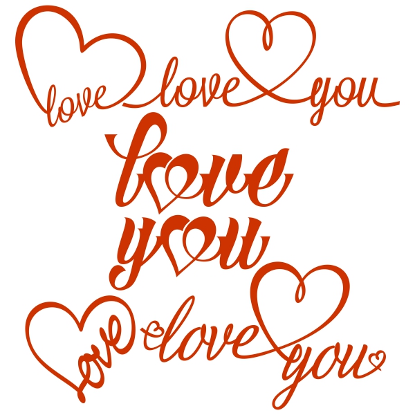 Love Hearts Svg Cuttable Designs