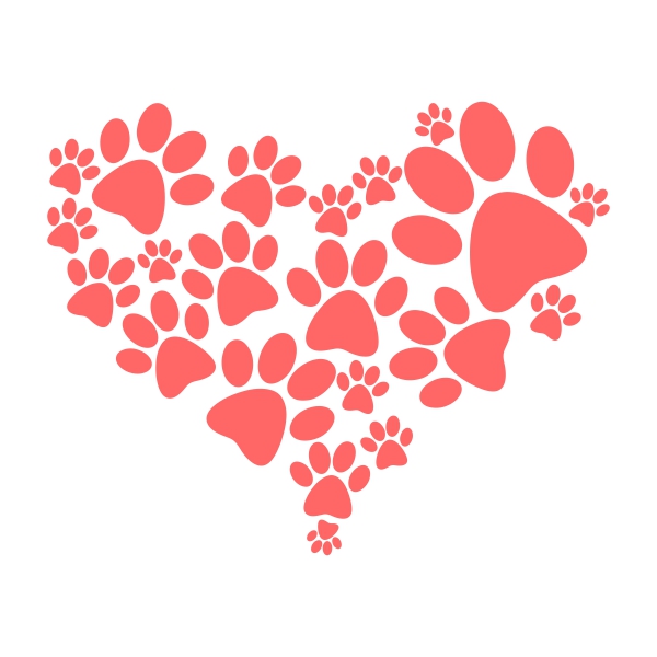 Dog Heart Paws Cuttable Designs