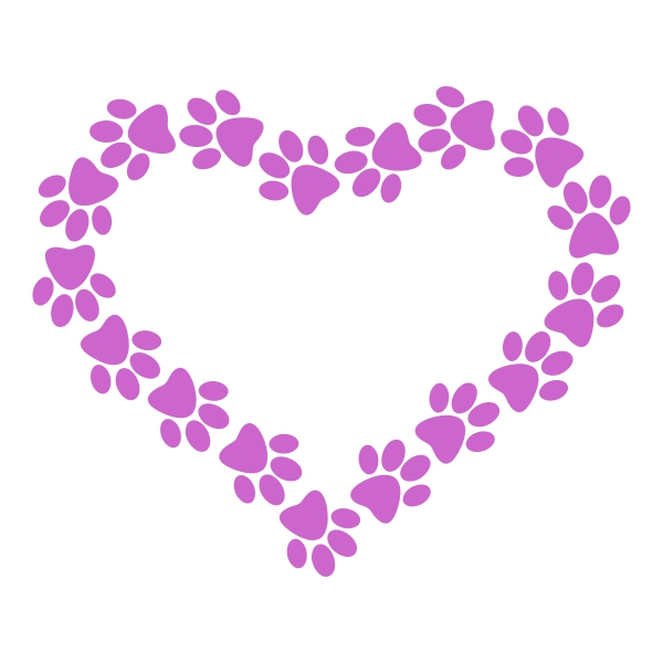 Dog Heart Paws Cuttable Designs