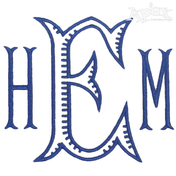 Ribbed Monogram Embroidery Font