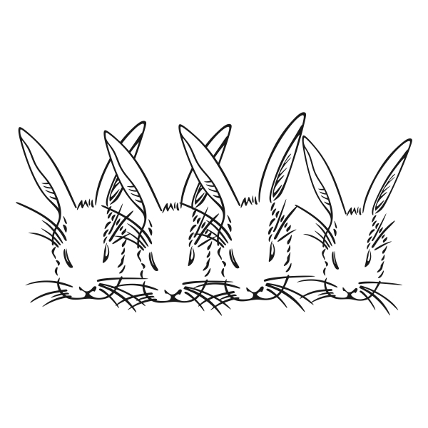 Rabbit Bunny Head Boarders Cuttable Designs