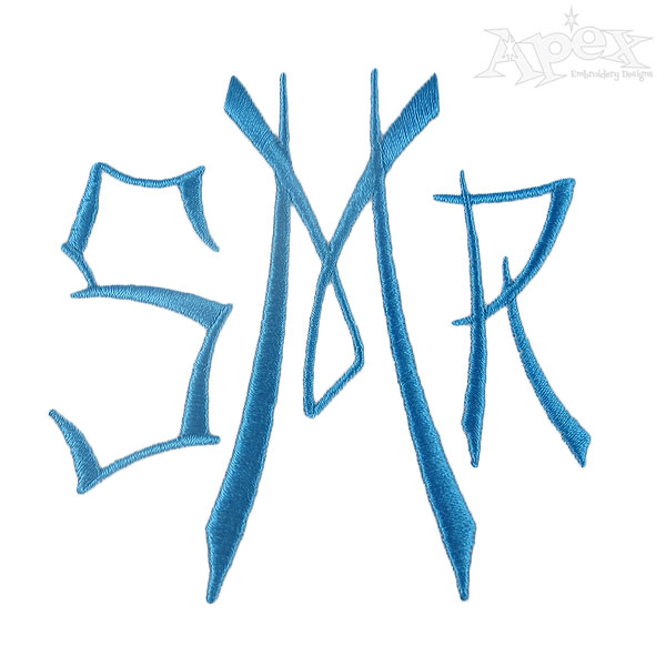 Japan Sticks Embroidery Font