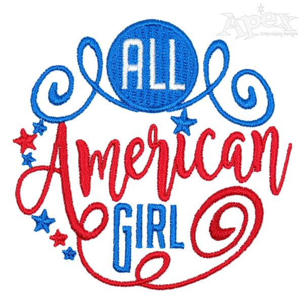 All American Girls Embroidery Designs