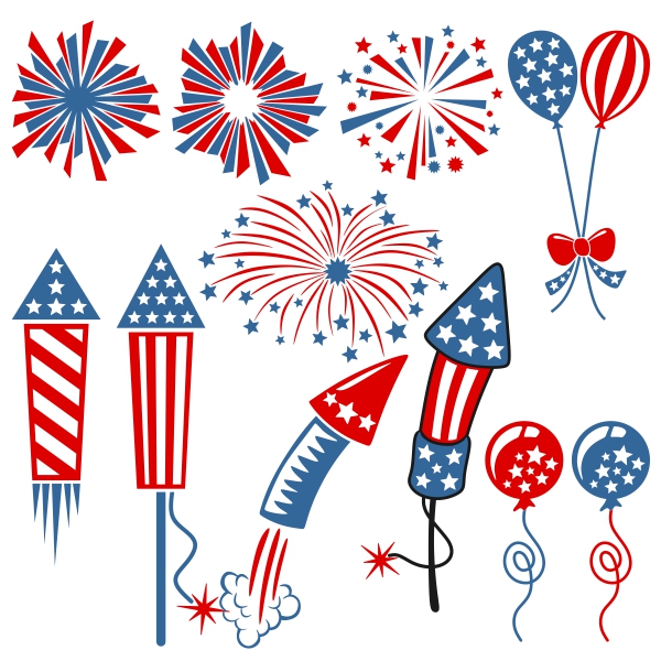 Fireworks SVG Cuttable Designs