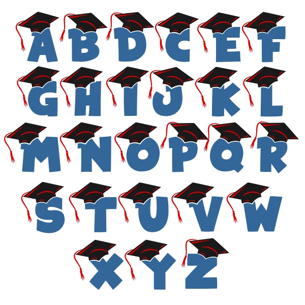 Grade Graduation Cuttable Svg Fonts
