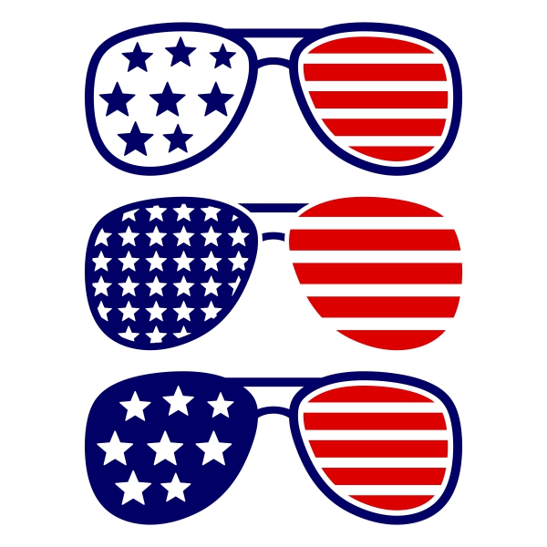 USA America Merica Sunglasses SVG Cuttable Designs