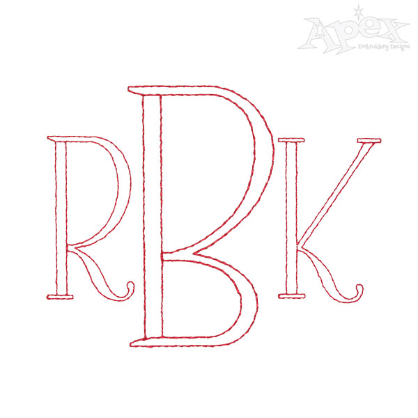Fratello Nick Bean Monogram Embroidery Fonts