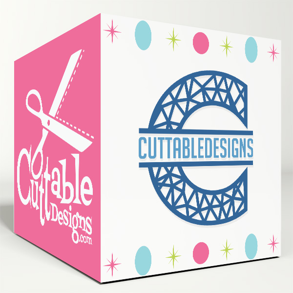 Geometric Split SVG Cuttable Fonts