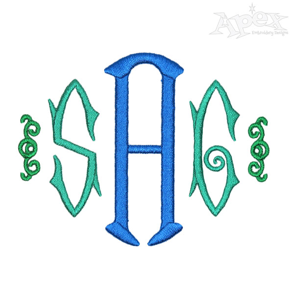 Brigitte Monogram Embroidery Fonts