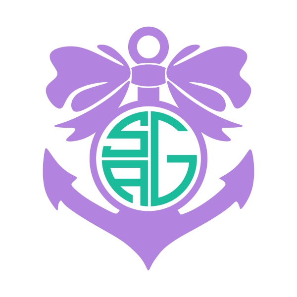 Anchor Bow SVG Cuttable Frames