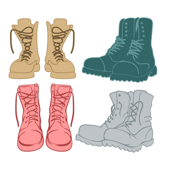 Combat Boot SVG Cuttable Designs