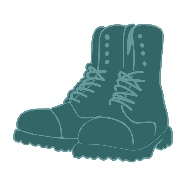 Combat Boot SVG Cuttable Designs