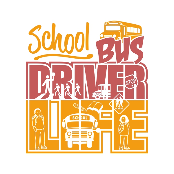 School Bus Driver Life SVG Cuttable Designs