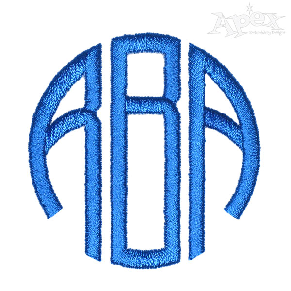 Tall Circle Embroidery Fonts