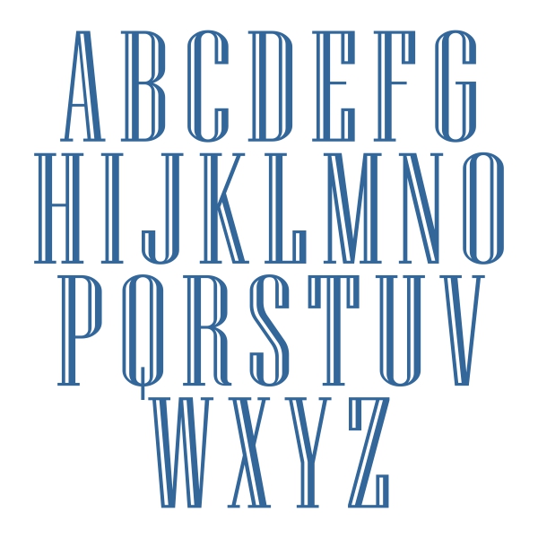 Bain Embroidery Monogram Font