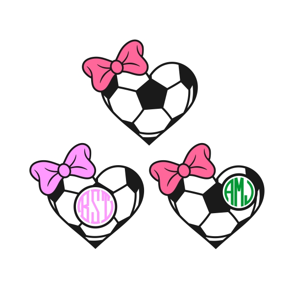 Soccer Bow SVG Cuttable Designs