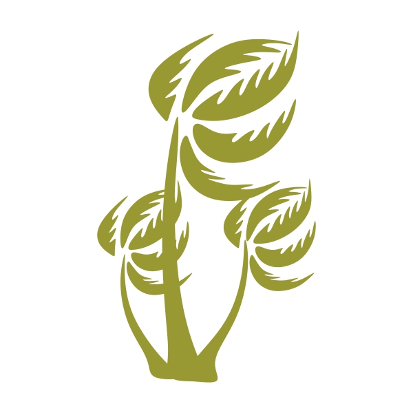 Blowing Palm SVG Cuttable Designs