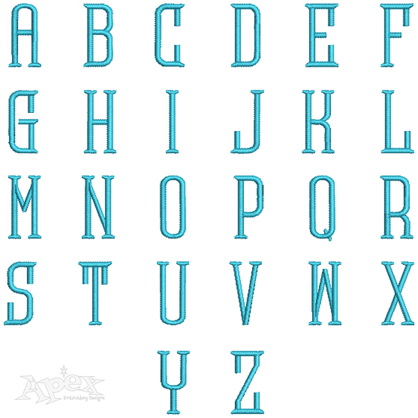 Vienna Large Embroidery Fonts