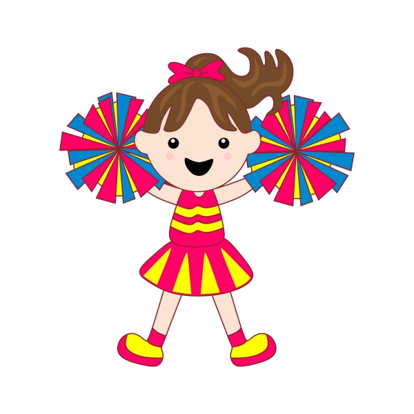 Cute Cheer Girls SVG Cuttable Designs
