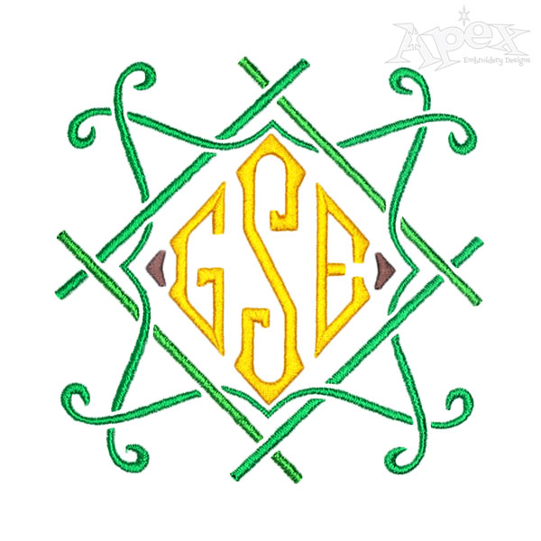 Decorative Monogram Embroidery Frames