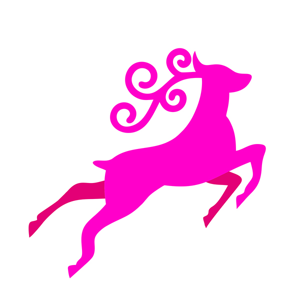 Flying Reindeer Silhouette SVG Cuttable Files