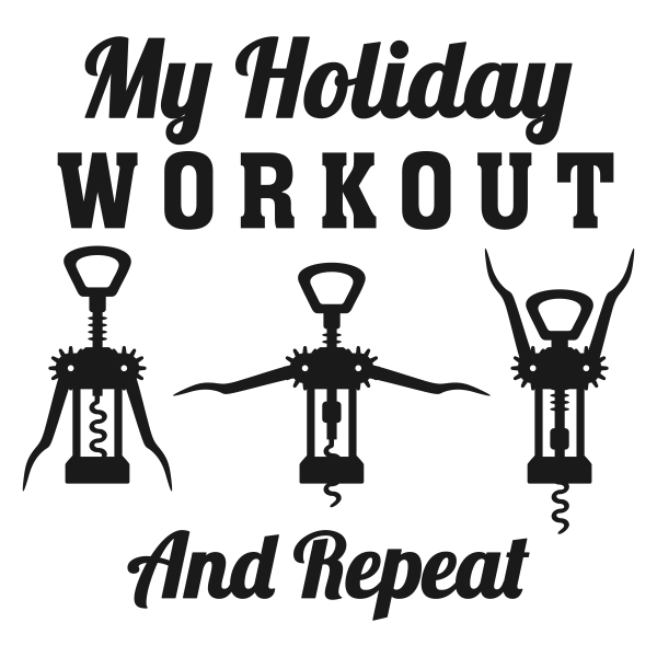 Holiday Workout Wine SVG Files