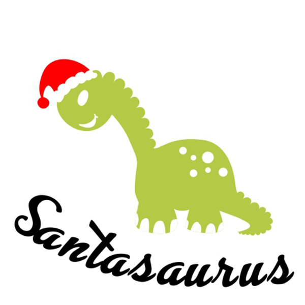 Santasaurus Dinosaur SVG Cuttable Files