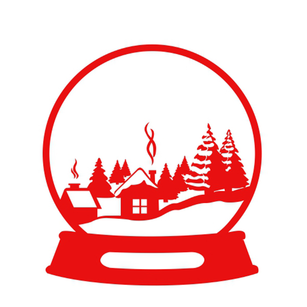 Christmas Winter Snow Globe SVG Cuttable Files