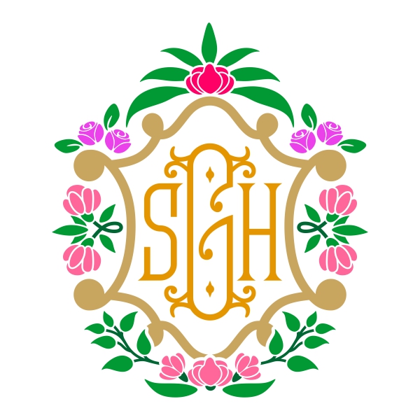Floral Frame Pack Monogram SVG Cuttable Frames