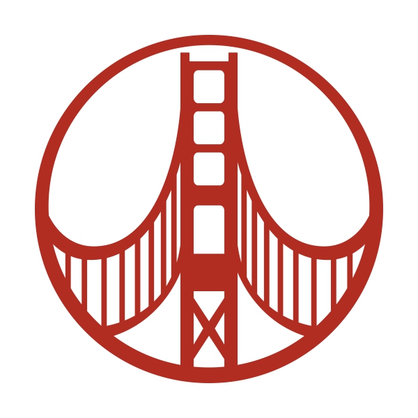 Circle Peace Golden Gate SVG Cuttable Designs