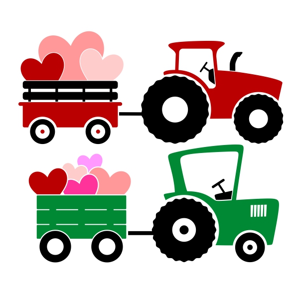 Wagon Tractor SVG Cuttable Designs