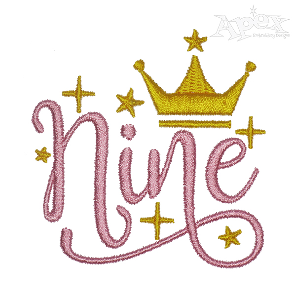 Birthday Numbers Embroidery Design