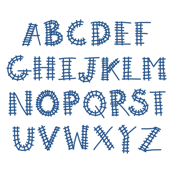 Railway Doodle SVG Cuttable Fonts
