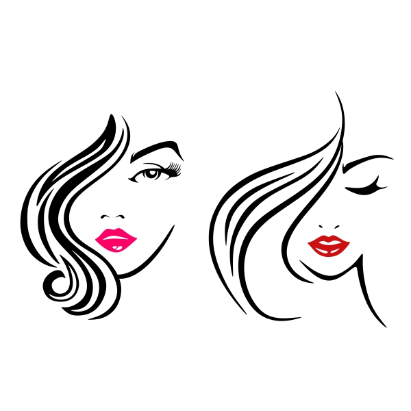 Hair Models SVG Cuttable Design