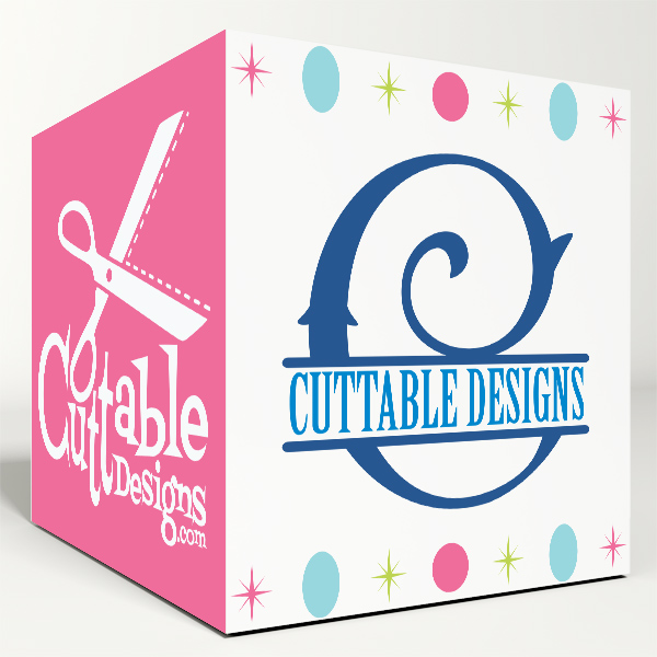 Amber Monogram Split SVG Cuttable Font