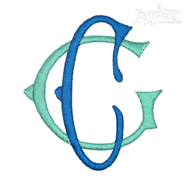 Raven Interlocking Monogram Embroidery Font