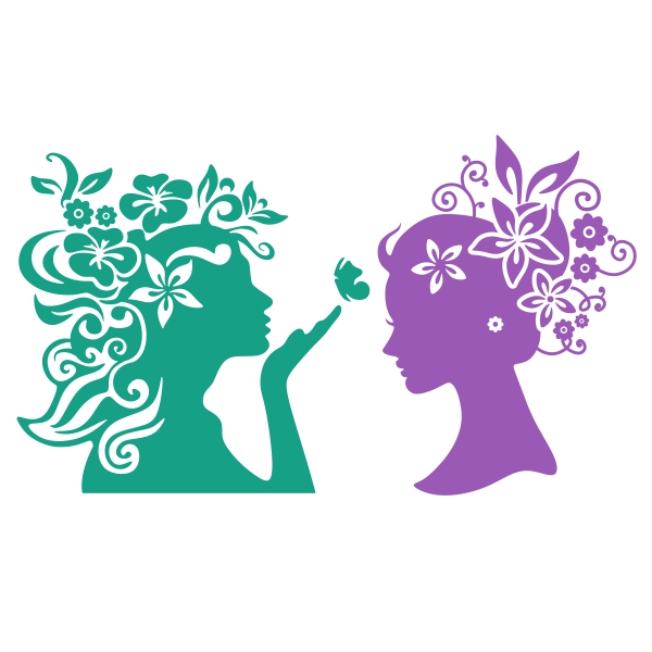 Flowers Girl SVG Cuttable Design