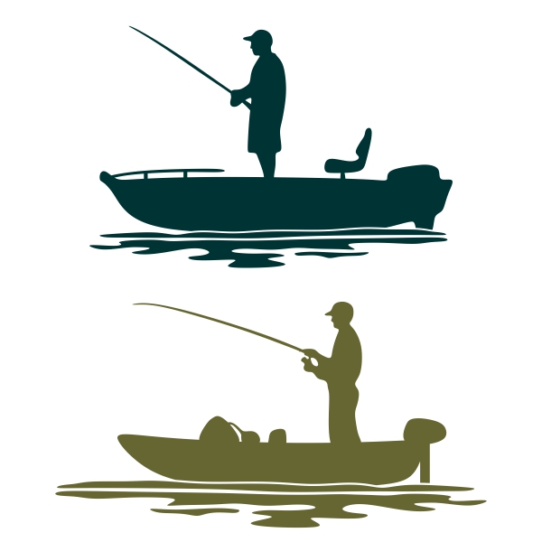 Bass Boat SVG Cuttable Design